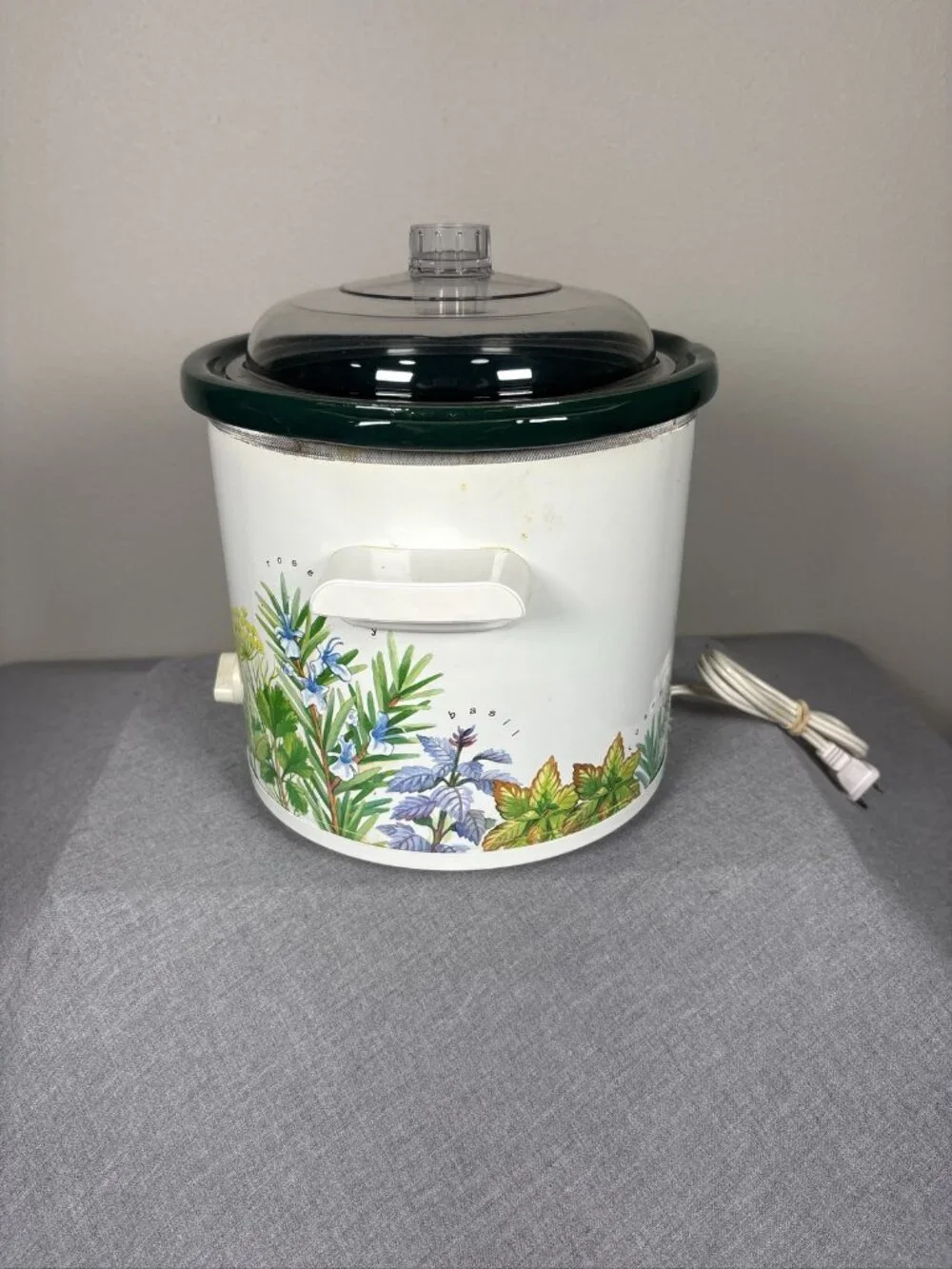 Rival Crock-Pot Stoneware Slow Cooker Herb Garden Floral Design 5 Qt